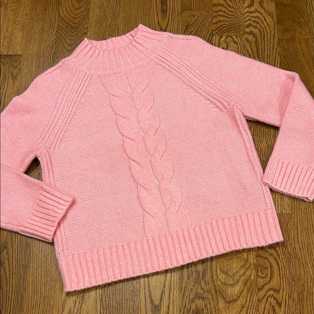 Tommy Hilfiger Pink Cable Knit Women's Sweater. Large